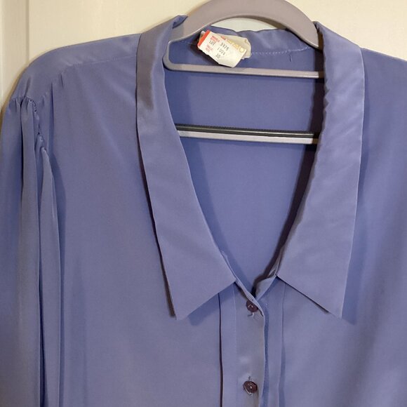 Raffie Women's Vintage Blouse Button Down Front Shirt Bishop Sleeve Size 38 - Picture 4 of 9